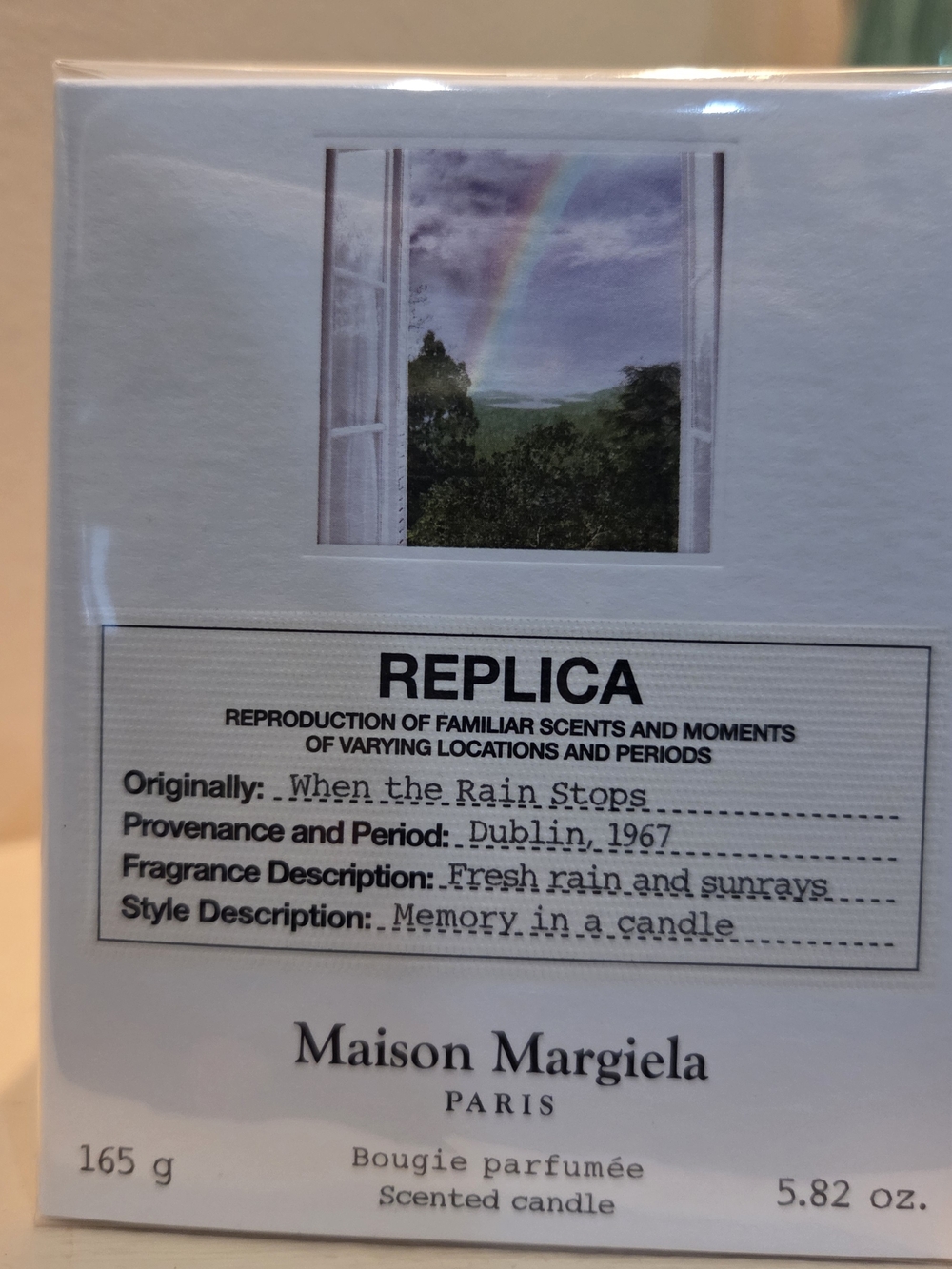 Maison Margiela Replica Scented Candle - White with Rainbow Artwork